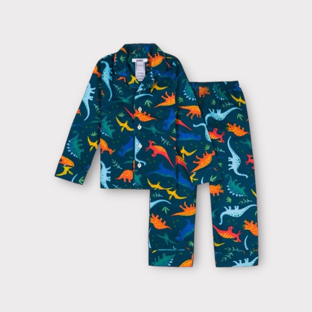 Wildkin Jurassic Dinosaur Green Pajama Set